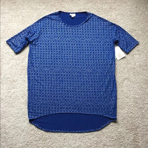 NWT Lularoe blue and silver Irma sz xs
